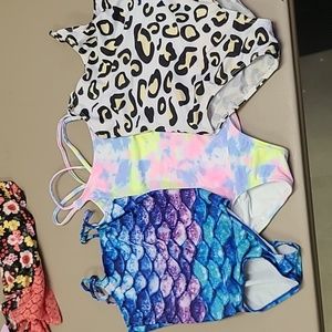 Set of 3 x 7/8 bathing suits for little girls